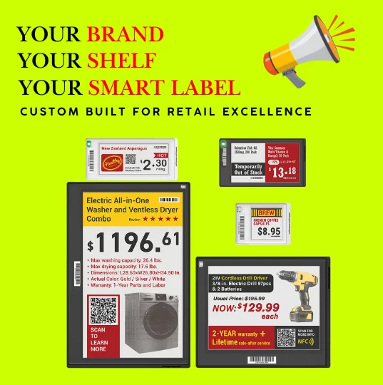 Custom Electronic Shelf Labels (ESL) & Smart Display Solutions in Kuwait